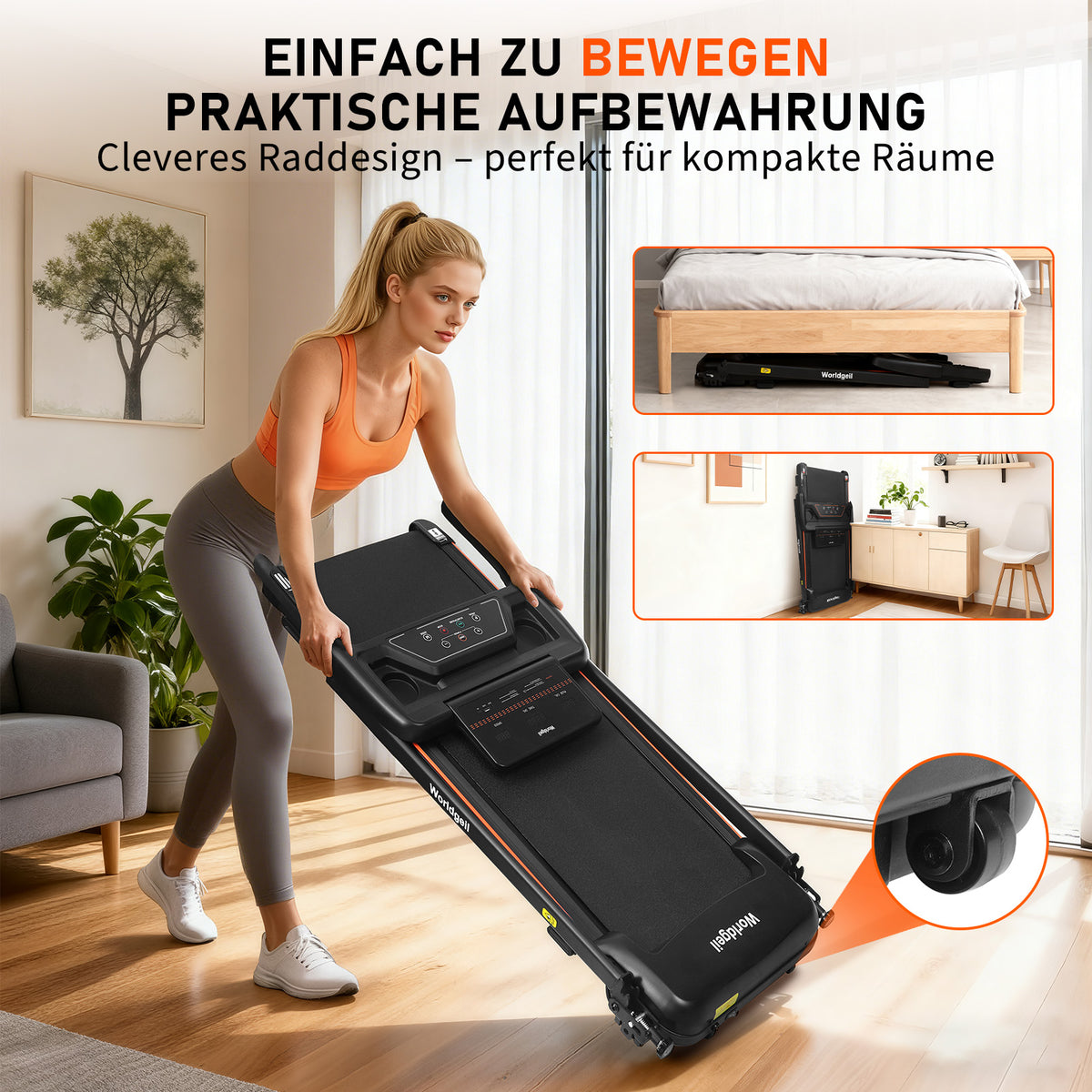 Home treadmill LED display & handrail buttons for heart rate measurement