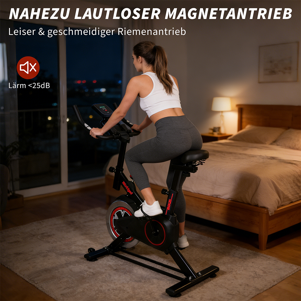Adjustable Resistance Home Spin Bike, Height Adjustable, Suitable for Home Cardio Training