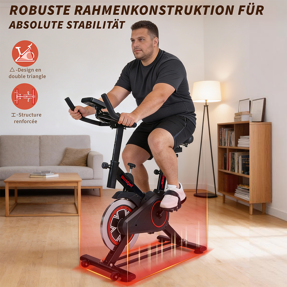 Adjustable Resistance Home Spin Bike, Height Adjustable, Suitable for Home Cardio Training