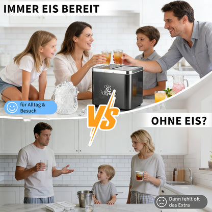Eiswürfelmaschine für Zuhause und Büro – 9 Eiswürfel in 6 Minuten