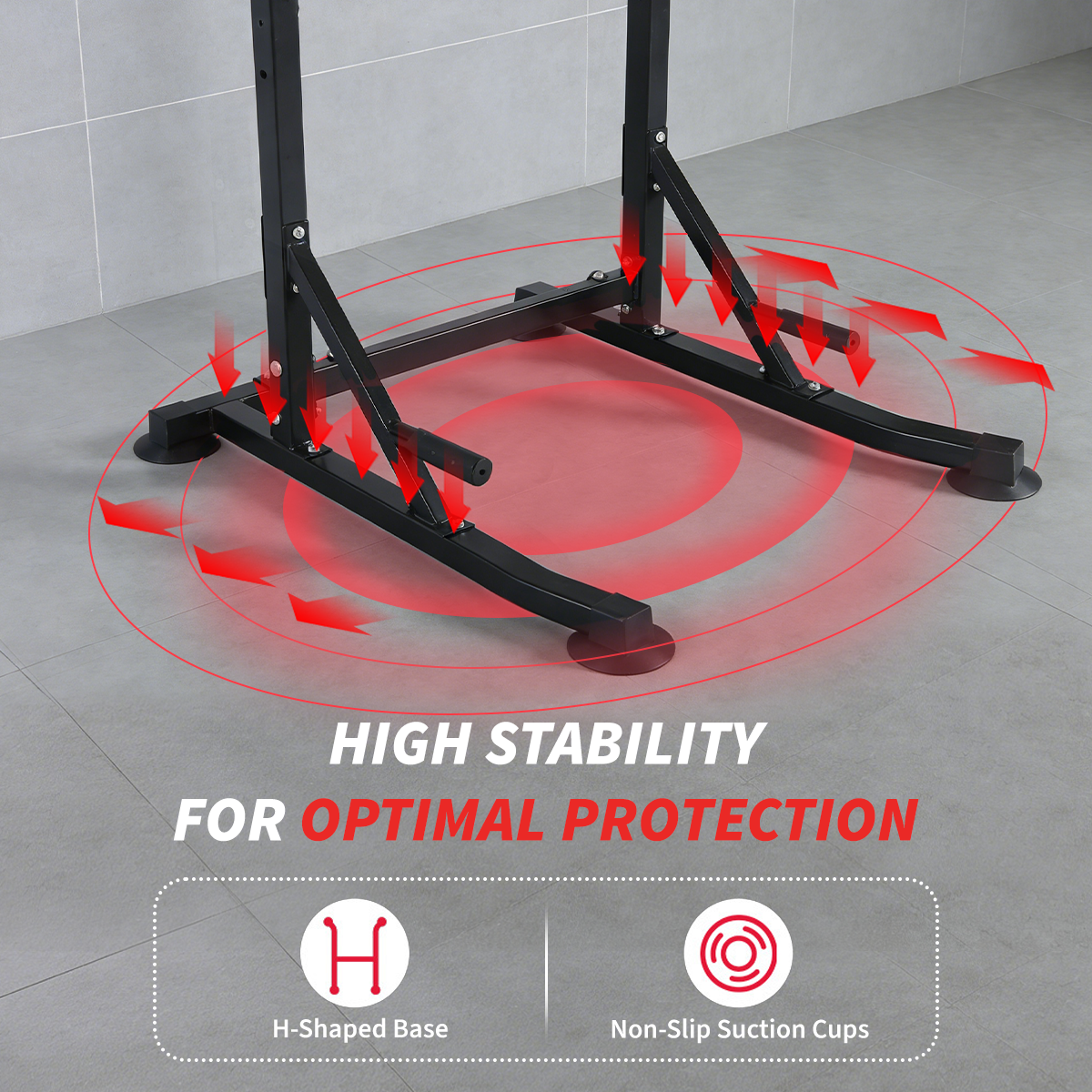 Multifunctional freestanding pull-up bar training rack with 2 fitness resistance bands