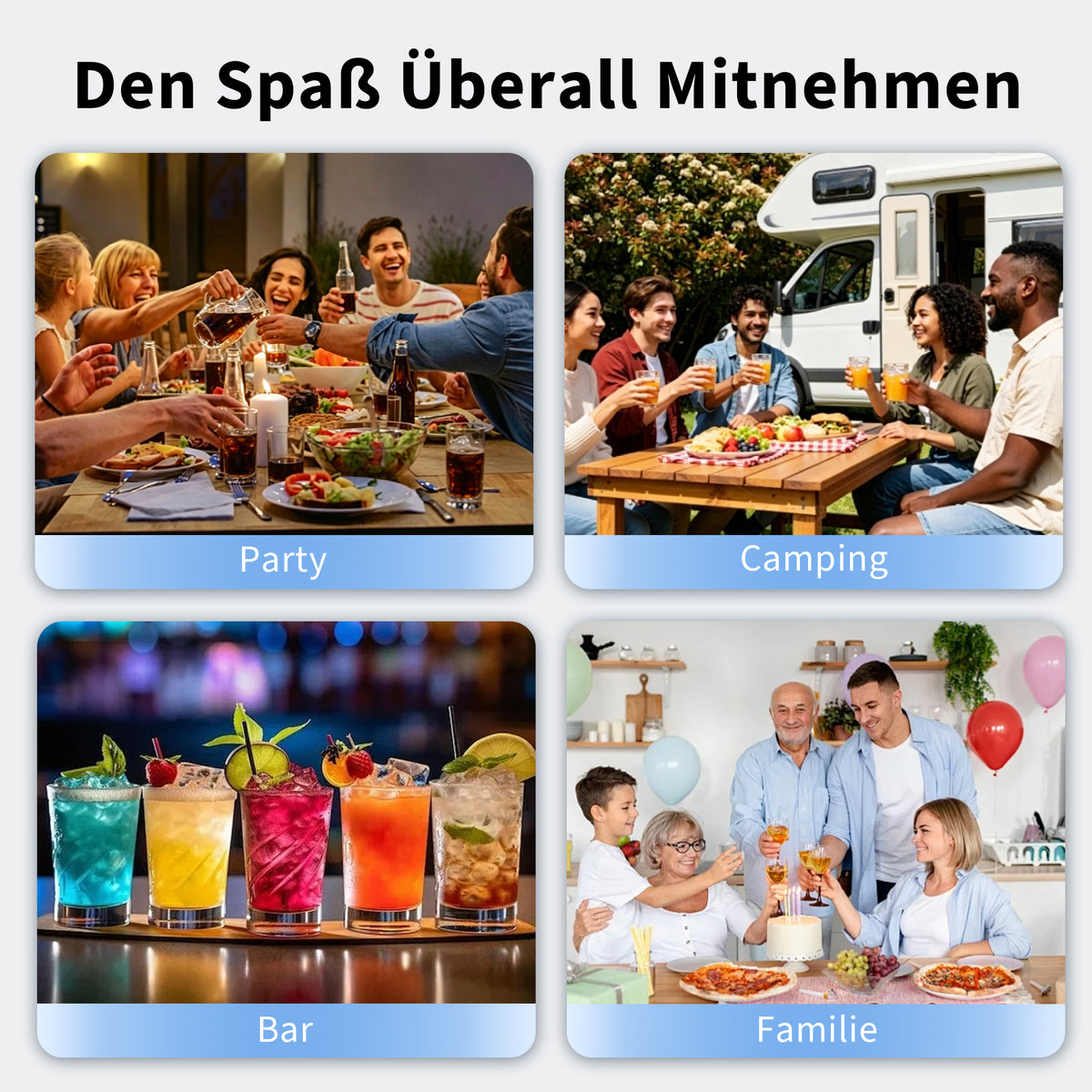 Eiswürfelmaschine für Zuhause und Büro – 9 Eiswürfel in 6 Minuten