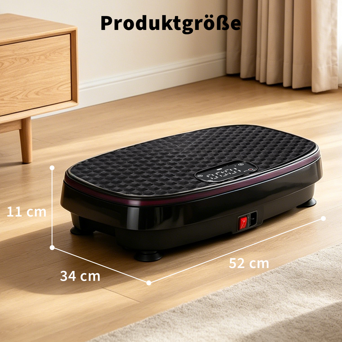 Home use exercise vibration plate High stability Non-slip foot pads Quiet operation Remote control Resistance band LED display