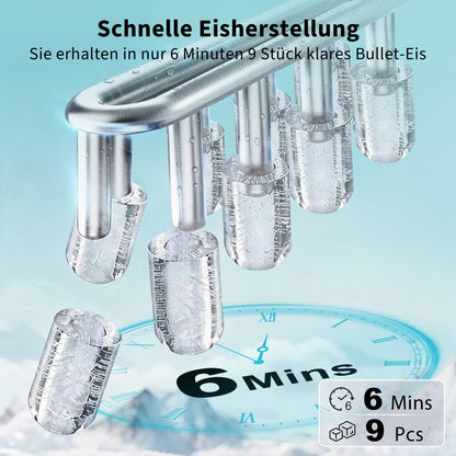 Eiswürfelmaschine Klein 2 Elsgrößen Selbstreinigend Ice Maker Tragbar